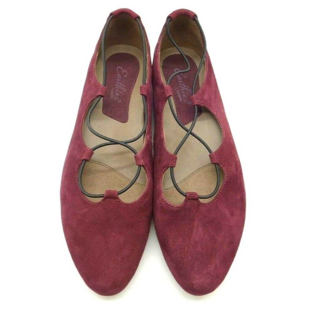 Earthies Essen Purple Leather Slip On Flats Shoes Women's 10 B